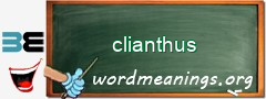 WordMeaning blackboard for clianthus